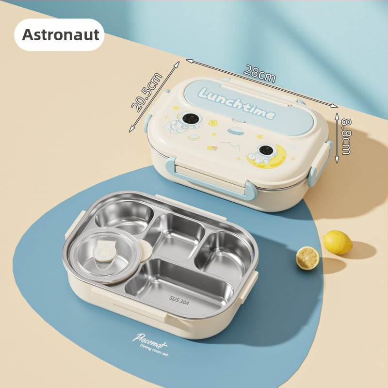 Τετράγωνη μονωμένη θήκη για μεσημεριανό, από ανοξείδωτο χάλυβα 430, χωρητικότητα 1–2 L, μονή ή διπλή στρώση, συμβατή με φούρνο μικροκυμάτων, για μαθητές