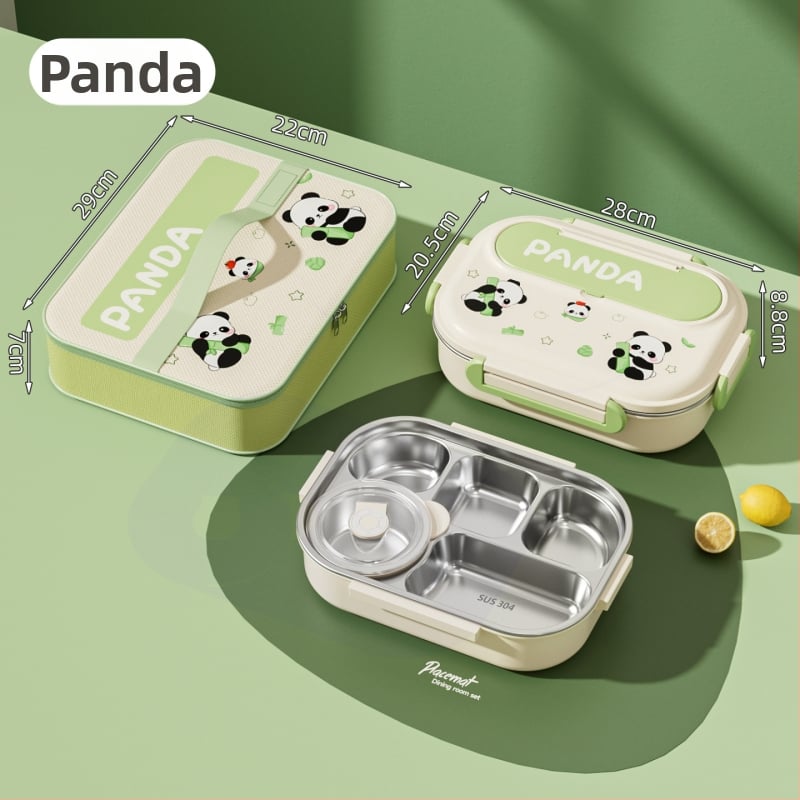 Τετράγωνη μονωμένη θήκη για μεσημεριανό, από ανοξείδωτο χάλυβα 430, χωρητικότητα 1–2 L, μονή ή διπλή στρώση, συμβατή με φούρνο μικροκυμάτων, για μαθητές