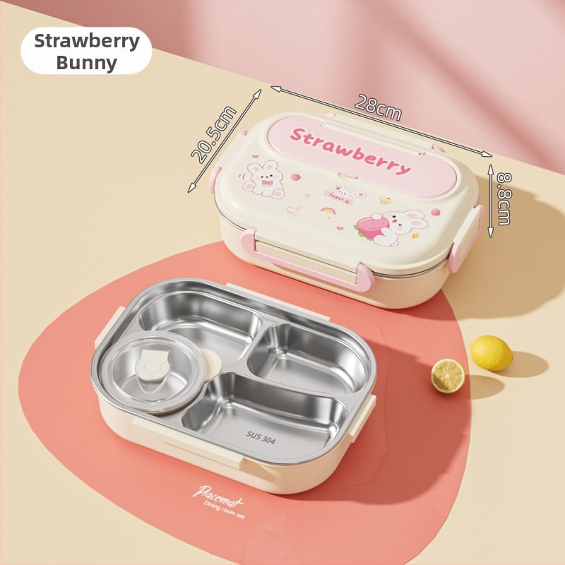 Τετράγωνη μονωμένη θήκη για μεσημεριανό, από ανοξείδωτο χάλυβα 430, χωρητικότητα 1–2 L, μονή ή διπλή στρώση, συμβατή με φούρνο μικροκυμάτων, για μαθητές