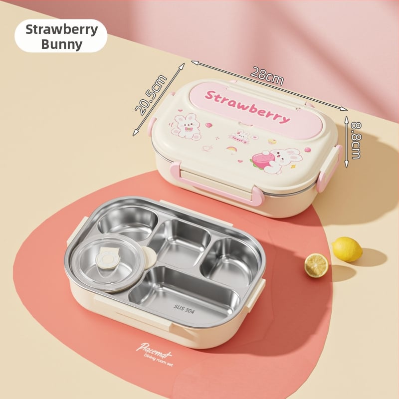 Τετράγωνη μονωμένη θήκη για μεσημεριανό, από ανοξείδωτο χάλυβα 430, χωρητικότητα 1–2 L, μονή ή διπλή στρώση, συμβατή με φούρνο μικροκυμάτων, για μαθητές