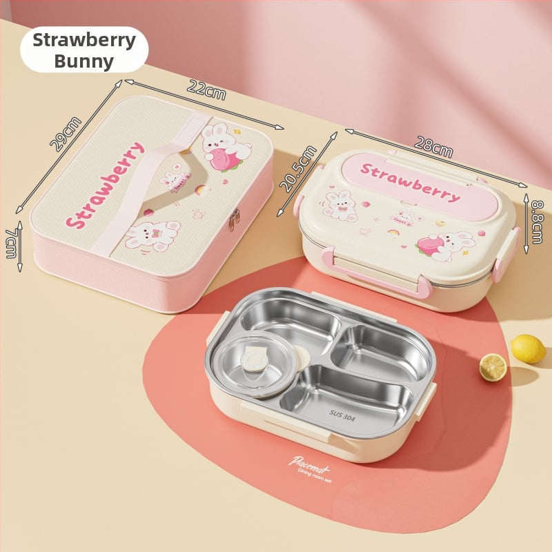 Τετράγωνη μονωμένη θήκη για μεσημεριανό, από ανοξείδωτο χάλυβα 430, χωρητικότητα 1–2 L, μονή ή διπλή στρώση, συμβατή με φούρνο μικροκυμάτων, για μαθητές