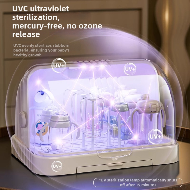 Kutija za skladištenje dječjih pribora za jelo i igračaka s prašnim pokrovom i odvodnim postoljem; skladištenje boca; dvostruka kutija za mlijeko u prahu