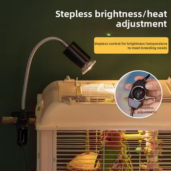 UVB лампа за костенурки за слънчево греене с таймер (25W, PVC + неръждаема стомана, тегло 1 кг, UVB, симулира слънчева светлина)