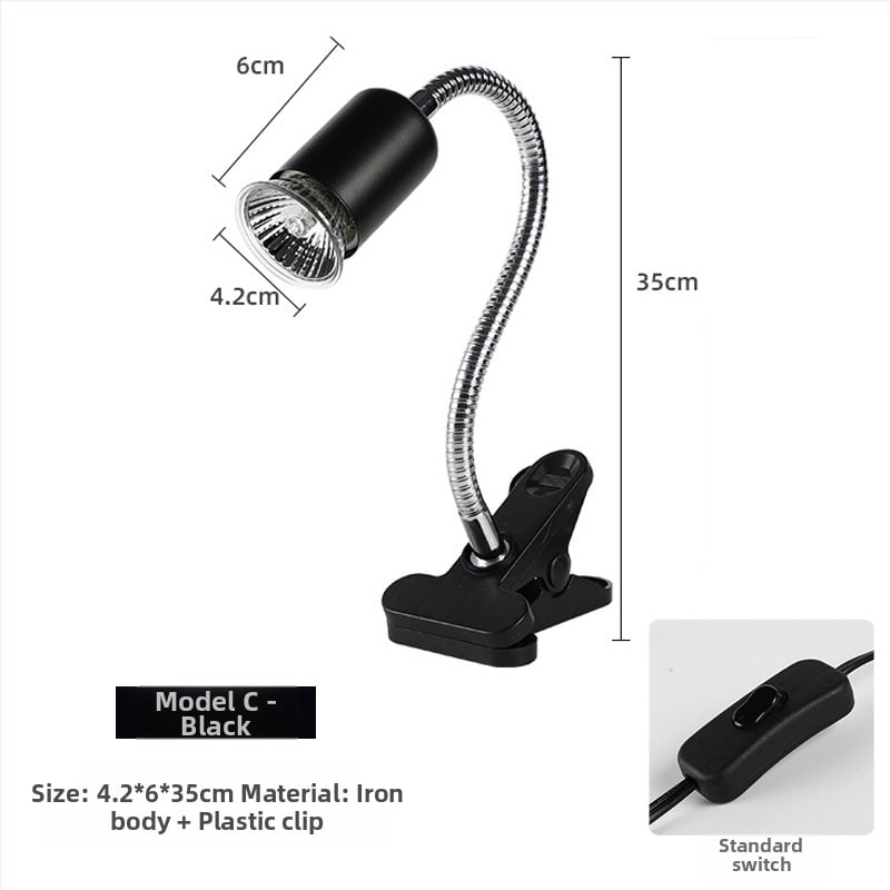 UVB лампа за костенурки за слънчево греене с таймер (25W, PVC + неръждаема стомана, тегло 1 кг, UVB, симулира слънчева светлина)