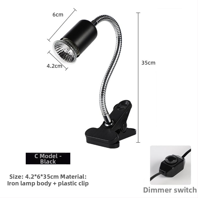 UVB лампа за костенурки за слънчево греене с таймер (25W, PVC + неръждаема стомана, тегло 1 кг, UVB, симулира слънчева светлина)