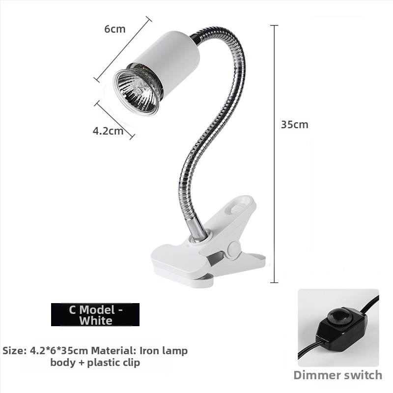 UVB лампа за костенурки за слънчево греене с таймер (25W, PVC + неръждаема стомана, тегло 1 кг, UVB, симулира слънчева светлина)
