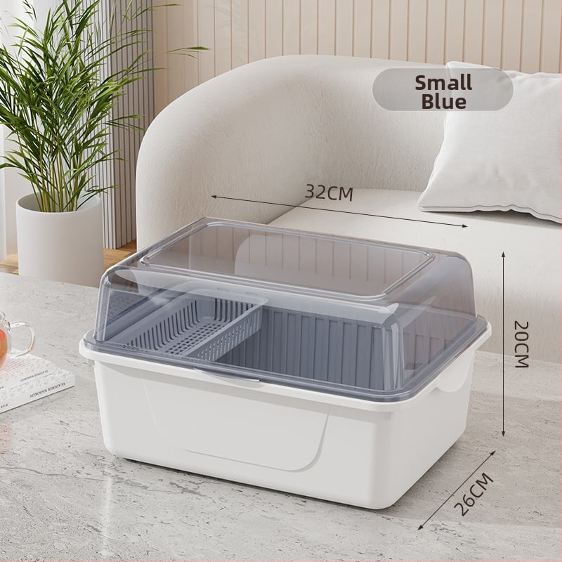 Kétszintes tejpor-doboz fedéllel, bébi etetőeszközök tárolására — Modell CXZ684427768129, 0–3 éves korig