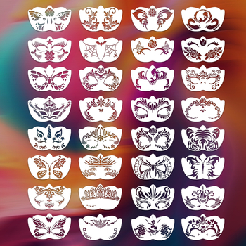 Šablona za crtanje lica za djecu – DIY pozorišna šminka, prorezna šablona, šablona kutu oka – OWKJASW, PET, Nije uvoz, Bez IP dopuštenja