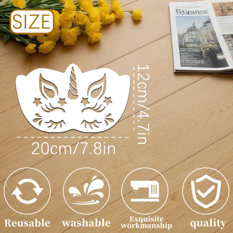 Šablona za crtanje lica za djecu – DIY pozorišna šminka, prorezna šablona, šablona kutu oka – OWKJASW, PET, Nije uvoz, Bez IP dopuštenja