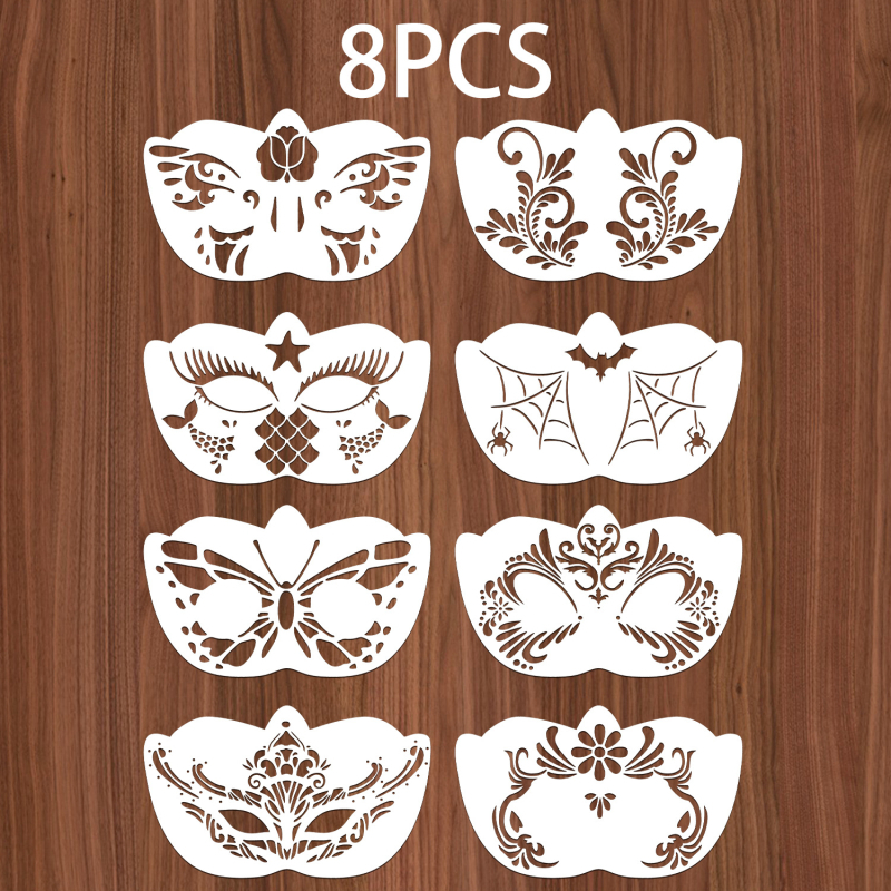 Šablona za crtanje lica za djecu – DIY pozorišna šminka, prorezna šablona, šablona kutu oka – OWKJASW, PET, Nije uvoz, Bez IP dopuštenja