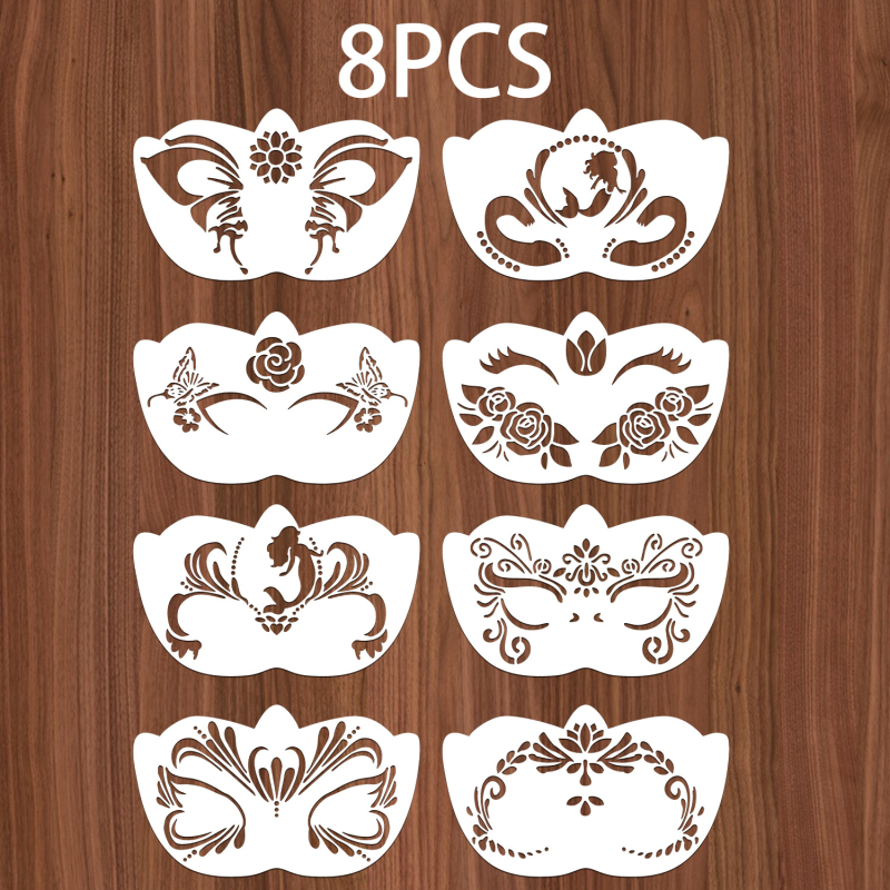 Šablona za crtanje lica za djecu – DIY pozorišna šminka, prorezna šablona, šablona kutu oka – OWKJASW, PET, Nije uvoz, Bez IP dopuštenja