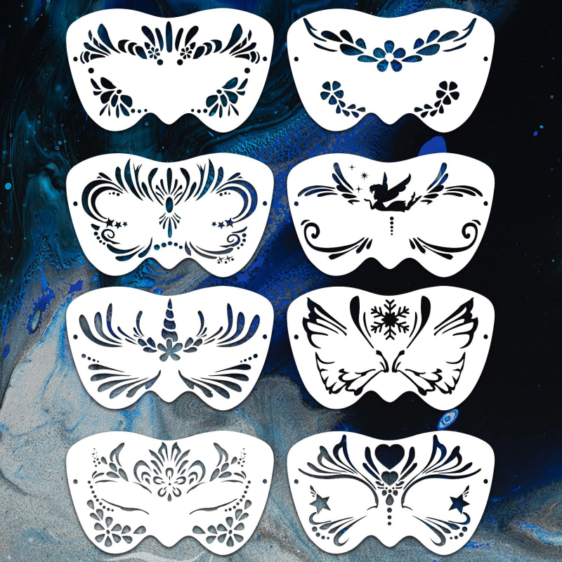 Šablona za crtanje lica za djecu – DIY pozorišna šminka, prorezna šablona, šablona kutu oka – OWKJASW, PET, Nije uvoz, Bez IP dopuštenja