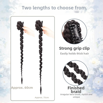 Perika s repom — ručno tkanje s otporom na visoke temperature; ne može se bojati ili permirati; pogodna za sve oblike lica