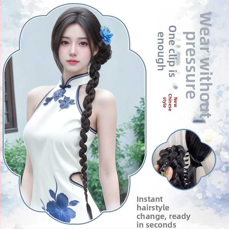 Perika s repom — ručno tkanje s otporom na visoke temperature; ne može se bojati ili permirati; pogodna za sve oblike lica