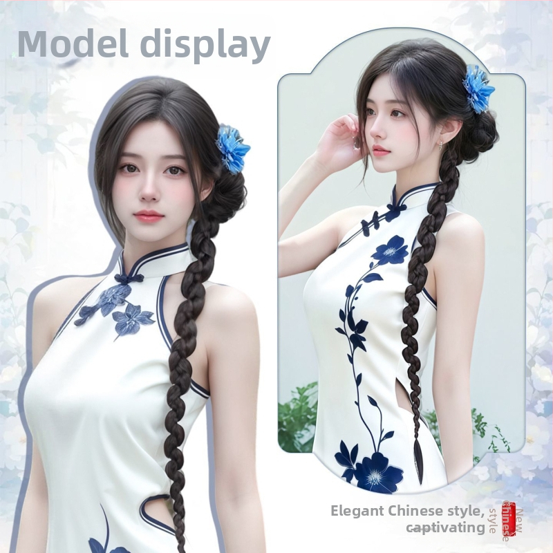 Perika s repom — ručno tkanje s otporom na visoke temperature; ne može se bojati ili permirati; pogodna za sve oblike lica