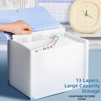 Deli PM06 Akordeónový dokumentový zásobník, plast, 13 priehradok, model DL-Vertical, hrúbka 63C