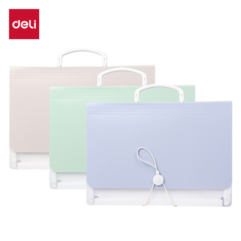 Deli PM06 Ακορντεόν φάκελος εγγράφων, πλαστικός, 13 θήκες, DL-Vertical μοντέλο, Πάχος 63C