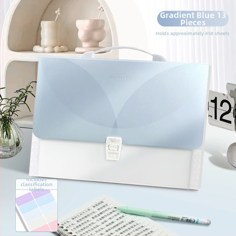 Deli PM06 Akordeónový dokumentový zásobník, plast, 13 priehradok, model DL-Vertical, hrúbka 63C