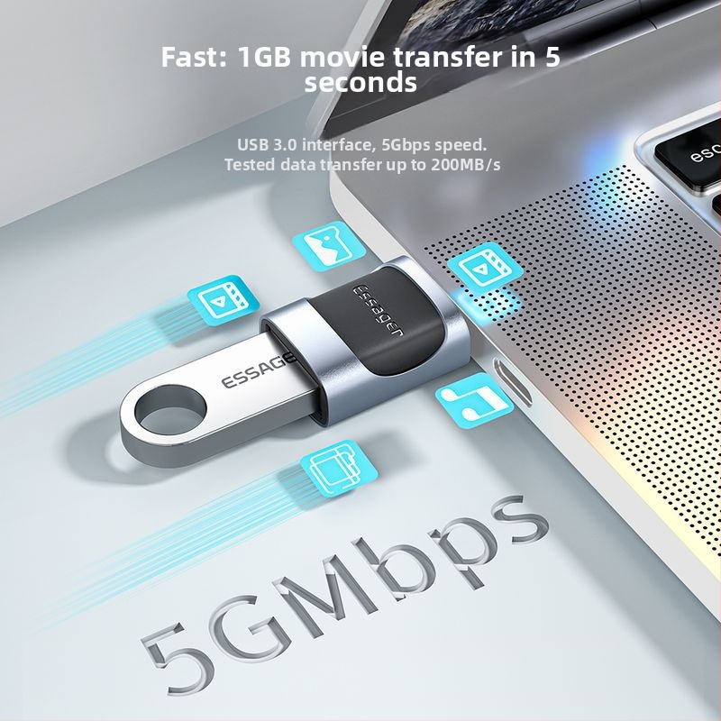 ESSAGER ES-OTG07 OTG USB-C adapter za mobilne telefone i tablete, prijenos podataka na USB pogon