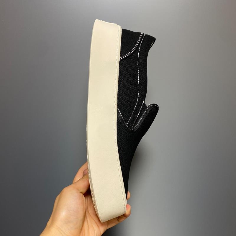 Muške platnene tenisice za proljeće, prozračne slip-on, s kožnim vrhom prstiju i debelim đonom