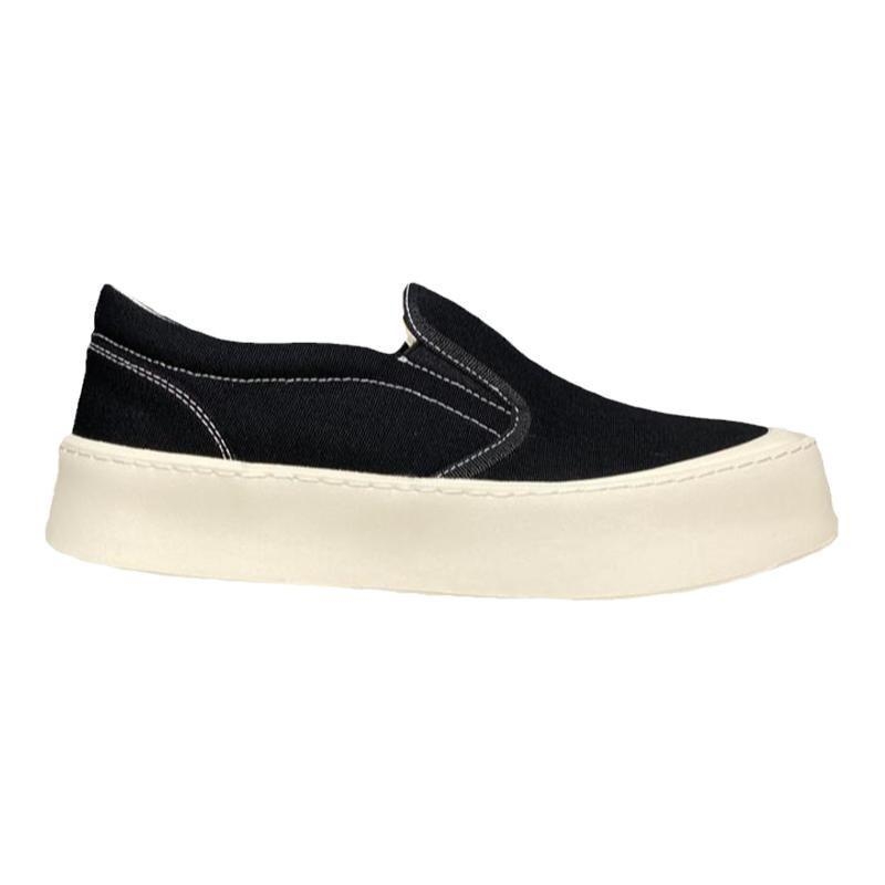 Muške platnene tenisice za proljeće, prozračne slip-on, s kožnim vrhom prstiju i debelim đonom