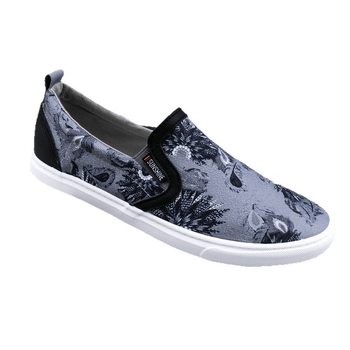 Muški slip-on loaferi — platneni gornji dio, gumena potplata, mrežasti unutrašnji dio, latex uložak