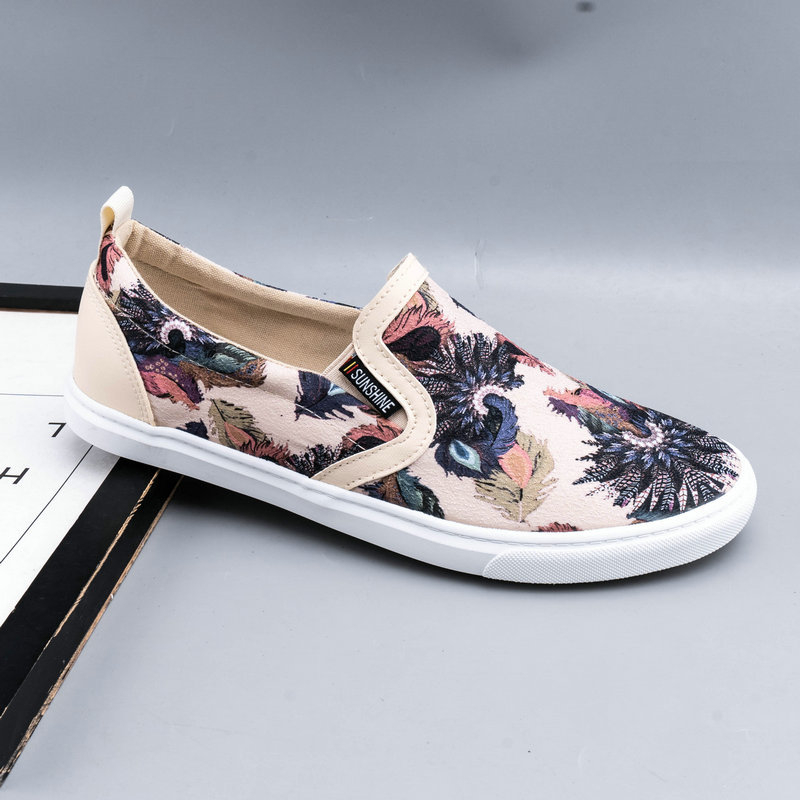 Muški slip-on loaferi — platneni gornji dio, gumena potplata, mrežasti unutrašnji dio, latex uložak