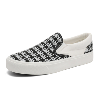 Platnene tenisice Slip-On s otiskom slova, elastična traka, gumeni potplat, unisex, ljeto 2025