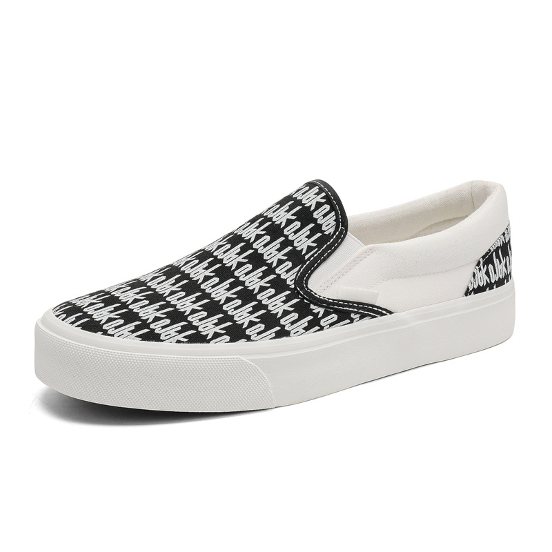 Platnene tenisice Slip-On s otiskom slova, elastična traka, gumeni potplat, unisex, ljeto 2025