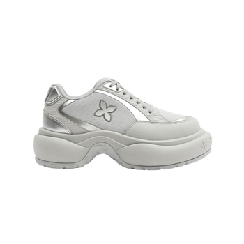 Casual cipele tip dad shoes s gornjim dijelom od kože i tkanine, visok 6-8 cm petu, zatvaranje vezicama, EVA ulošak, gumeni potplat
