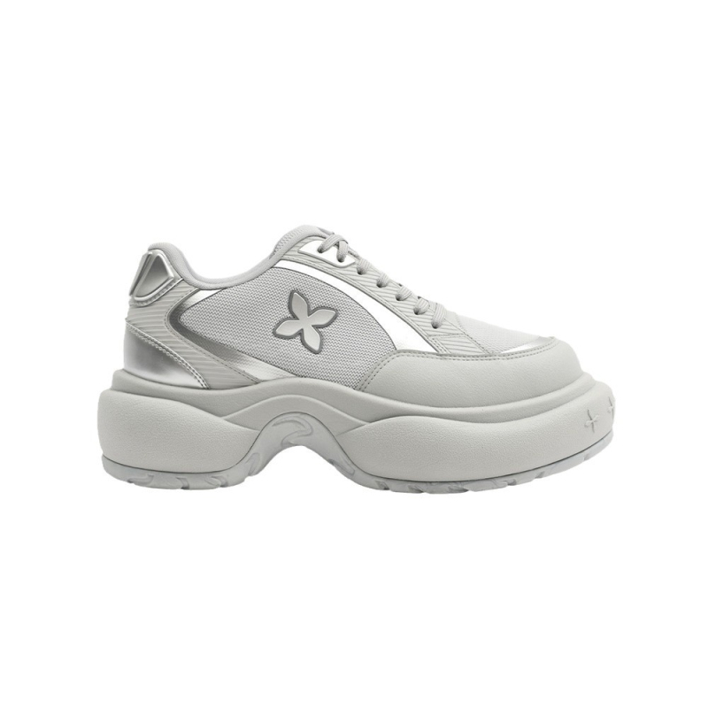 Casual cipele tip dad shoes s gornjim dijelom od kože i tkanine, visok 6-8 cm petu, zatvaranje vezicama, EVA ulošak, gumeni potplat