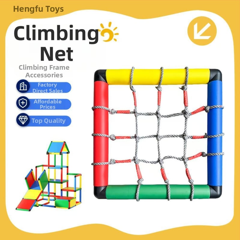 Beltéri mászó háló gyerekeknek – vászon anyag, 0–2 éveseknek, fejleszti mászást, kéz-szem koordinációt és interaktív játékot