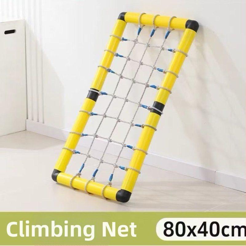 Beltéri mászó háló gyerekeknek – vászon anyag, 0–2 éveseknek, fejleszti mászást, kéz-szem koordinációt és interaktív játékot