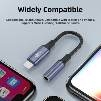 Adaptér Lightning na 3,5 mm pre Apple, model T7, značka Tianston