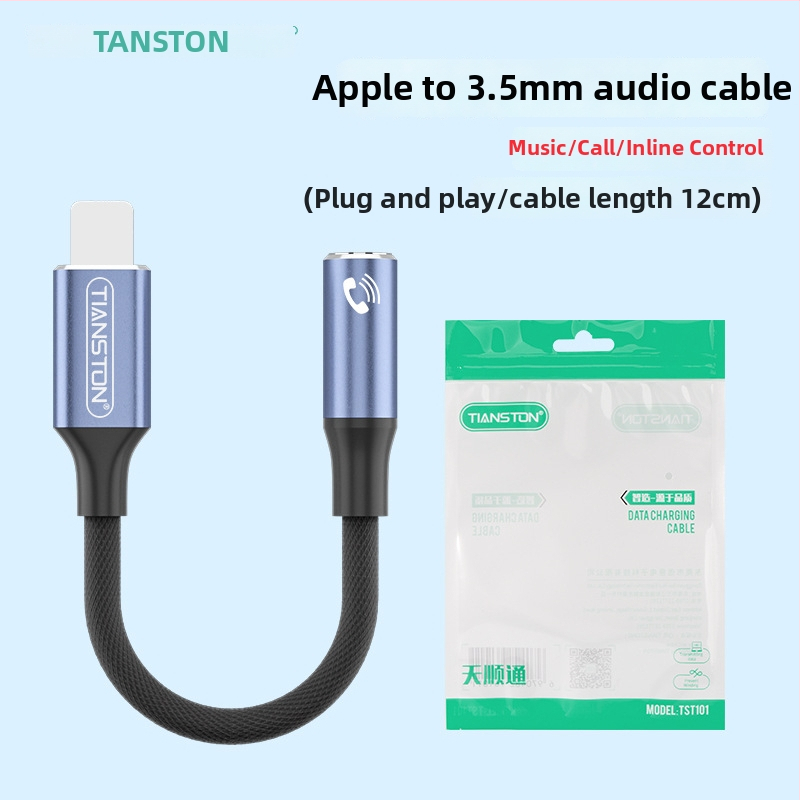 Adaptér Lightning na 3,5 mm pre Apple, model T7, značka Tianston