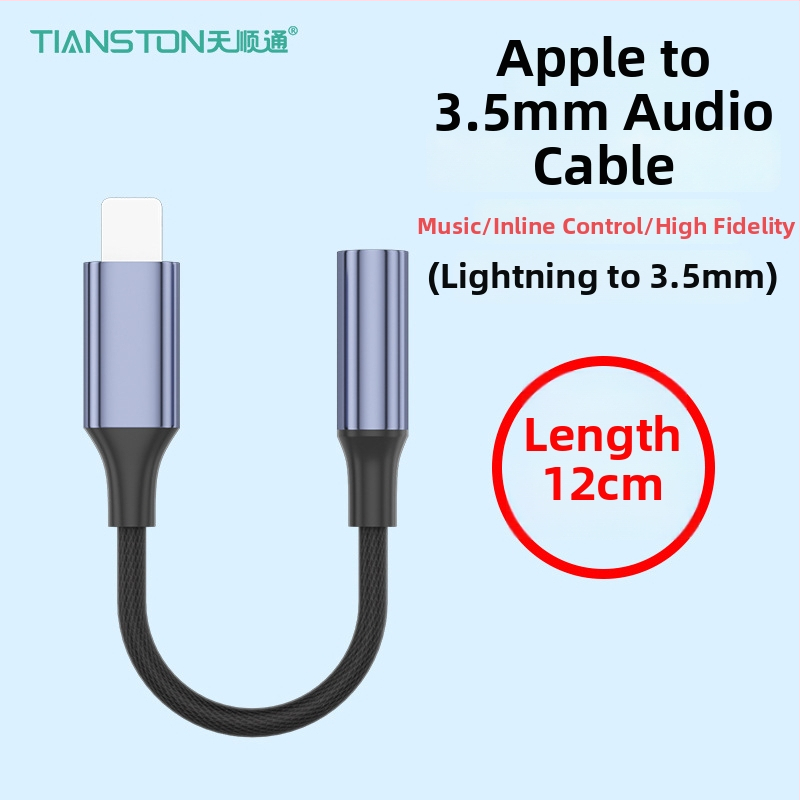 Adaptér Lightning na 3,5 mm pre Apple, model T7, značka Tianston