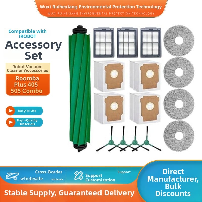 Kairuite Z6 – Glavna četka i filtr za iRobot Roomba Plus 405/505 – automatsko čišćenje, kućna upotreba, pokrivenost preko 150 m²