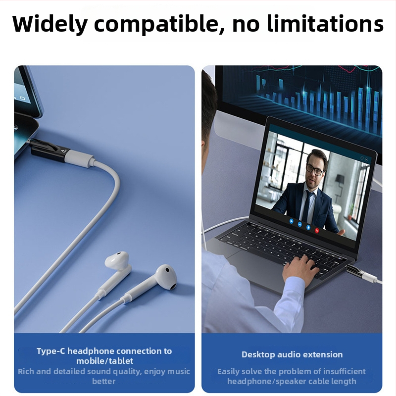 Adaptor audio Type-C la 3,5 mm – Model CF/3.5MM, Compatibil cu dispozitive 3,5 mm și Type-C, pentru telefon, PC și tabletă