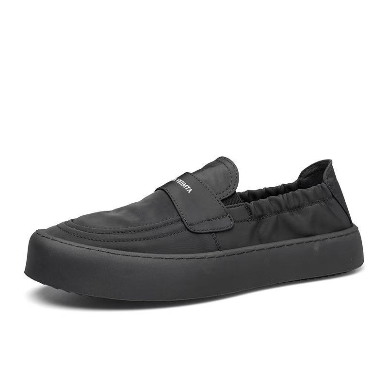 Muške platnene slip-on tenisice – prozračne, lagane, niski gornji dio, zaobljeni vrh, gumeni potplat