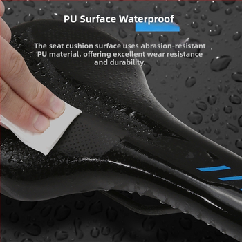 Σέλα ποδηλάτου KVDI 722/033 για ορεινά ποδήλατα — απορροφητικό μαξιλάρι, υλικά: σπόγγος, σιλικόνη, PU δέρμα