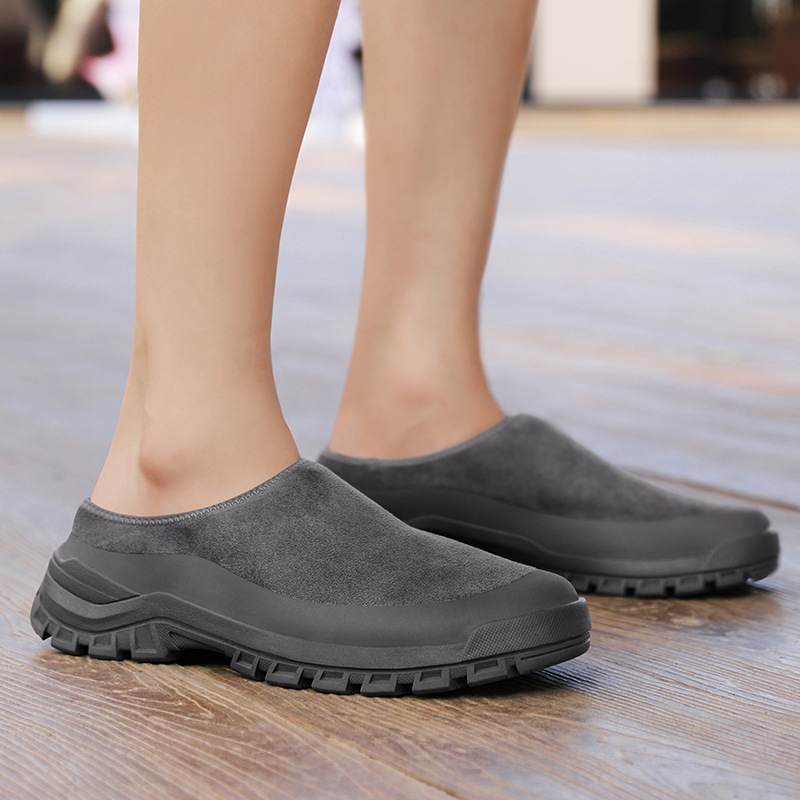 Muške ljetne slip-on papuče za vožnju, gornji dio od umjetne kože, đon od gume