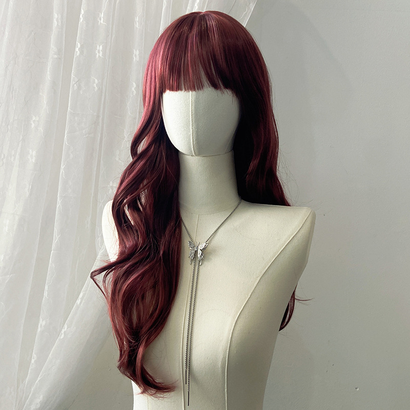 Cosplay perika za žene, kovrčava sintetička kosa otporna na visoke temperature, mehanizam izrade, bangs tipa Qi, egzotičan stil