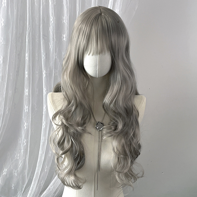 Cosplay perika za žene, kovrčava sintetička kosa otporna na visoke temperature, mehanizam izrade, bangs tipa Qi, egzotičan stil
