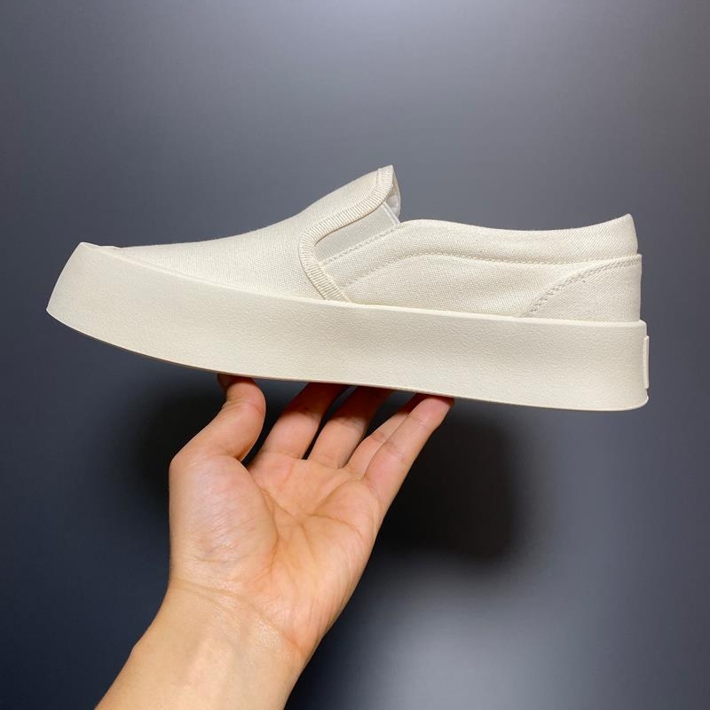 Muške tenisice u japanskom stilu od platna, slip-on bez vezica, prozračna mrežasta podstava, gornji dio od tkanine, gumena potplata, nizak profil s debelim potplatom