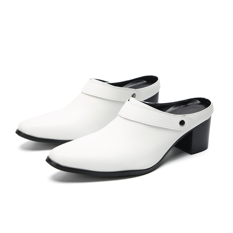 Senlu muške kožne sandale s oštrim vrhom, gumena podloga, ljeto 2023, za mlade 18–40