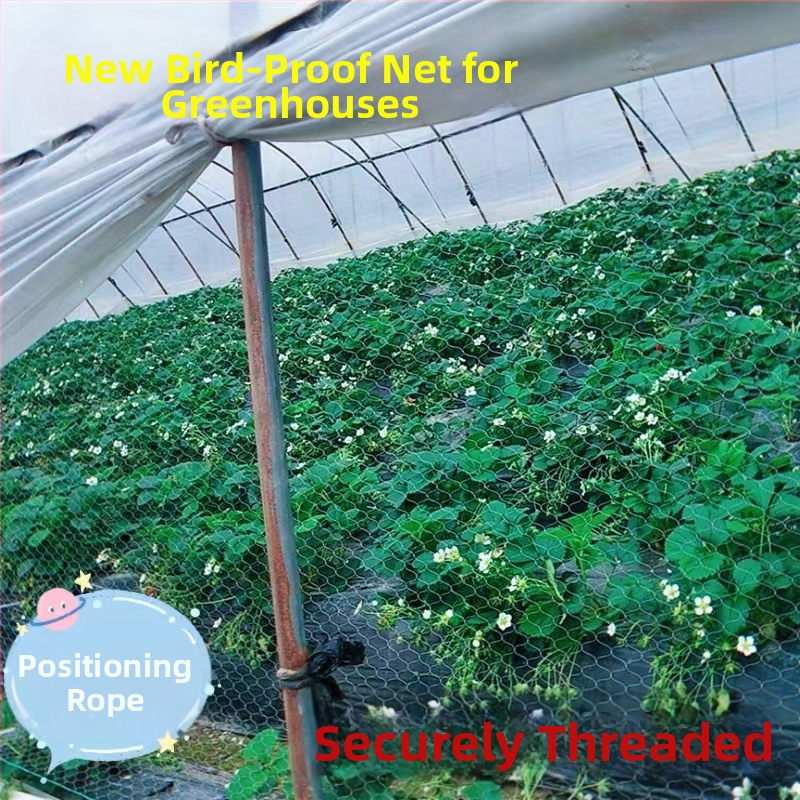Mreža protiv ptica za staklenik s ventilacijom – za jagode, dinje, grožđe i voće