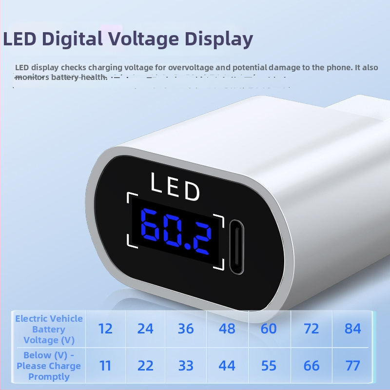 PD20W automobilový USB rýchlonabíjač s inline USB konverterom, univerzálne 12V/48V/60V/72V/100V