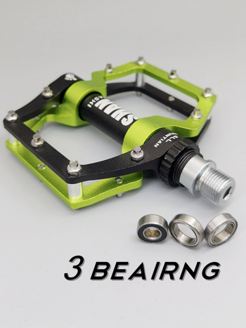 328 aluminijski pedale za planinski bicikl, sklopive, s 3 ležajima