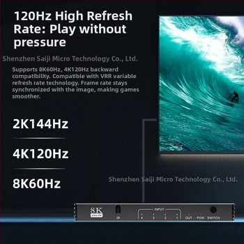 HDMI prekidač 3/4/5 ulaza na 1 izlaz, verzija 2.1, podržava 8K/4K120, model 16X01, Seki Micro