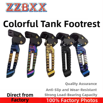 Motocykel zadný pedál — hliníková zliatina, elektroplátovanie, ZZBXX, kompatibilný s Tank pedálmi